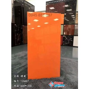 Gạch khổ lớn 60x120 bóng kiếng màu cam cao cấp